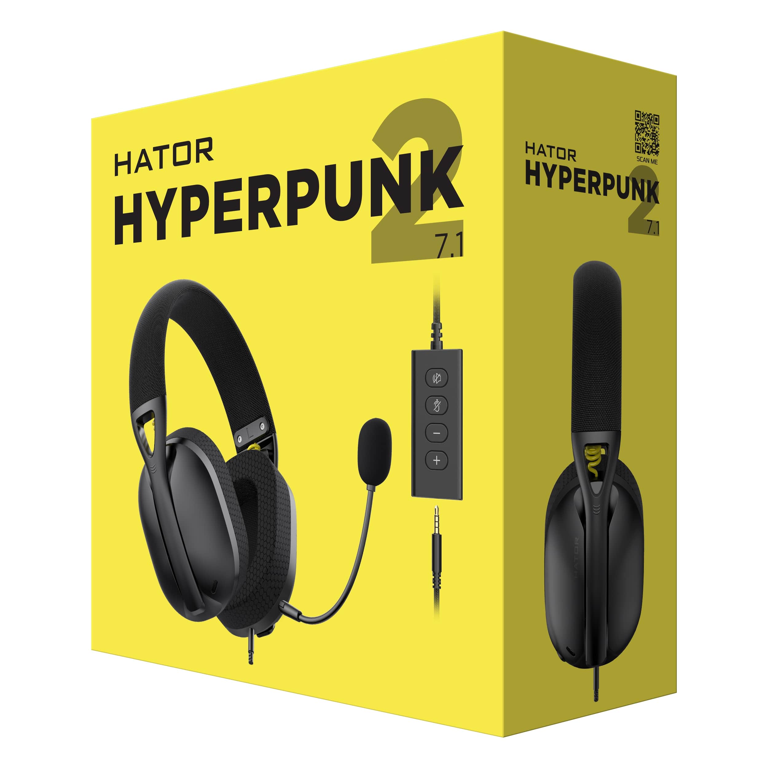 Гарнiтура Hator Hyperpunk 2 USB 7.1 Black (HTA-845)